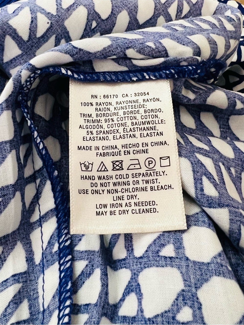 Maeve Blue and White Geometric Dress - Picture 5 of 6